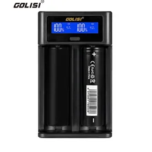 Golisi i2 2.0A Smart Зарядное устройство ЖК-дисплей 2 слота перезаряжаемые батарея зарядное устройство s Быстрая зарядка для 18650 21700 батарея