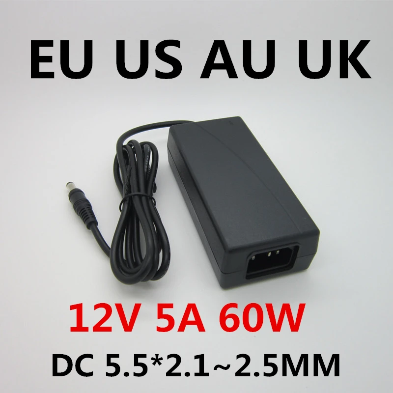 Fonte de Alimentação 12v 5000ma Lâmpada Led de Comutação Imax b6 Carregador de Bateria de Lítio Fonte de Alimentação 12v 5a Adaptador de Alimentação 60w