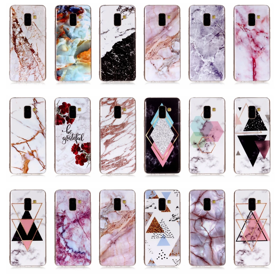 

For Samsung Galaxy A6 Plus + Case Cover Marble Patterned TPU Silicone Back Bumper Shells For Samsung A6Plus A6P A6+ Phone Cases