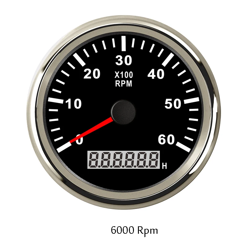 85 мм 6k RPM мотоциклетный Тахометр Датчик Мотоцикл Регулируемый Тахометр двигателя 12V 24V для автомобиля лодка с задней светильник