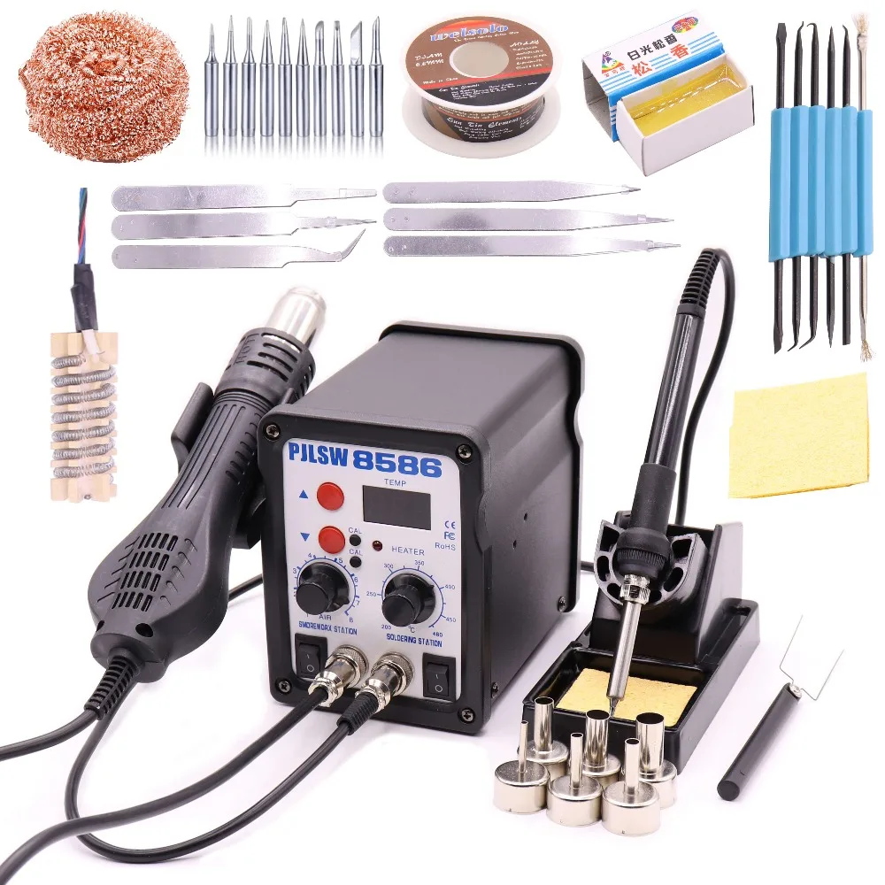 8586 700W ESD Soldering Station LED Digital Solder Iron Desoldering Station BGA Rework Solder Station PJLSW 8586 700W ESD Soldering Station LED Digital Solder Iron Desoldering Station BGA Rework Solder Station PJLSW