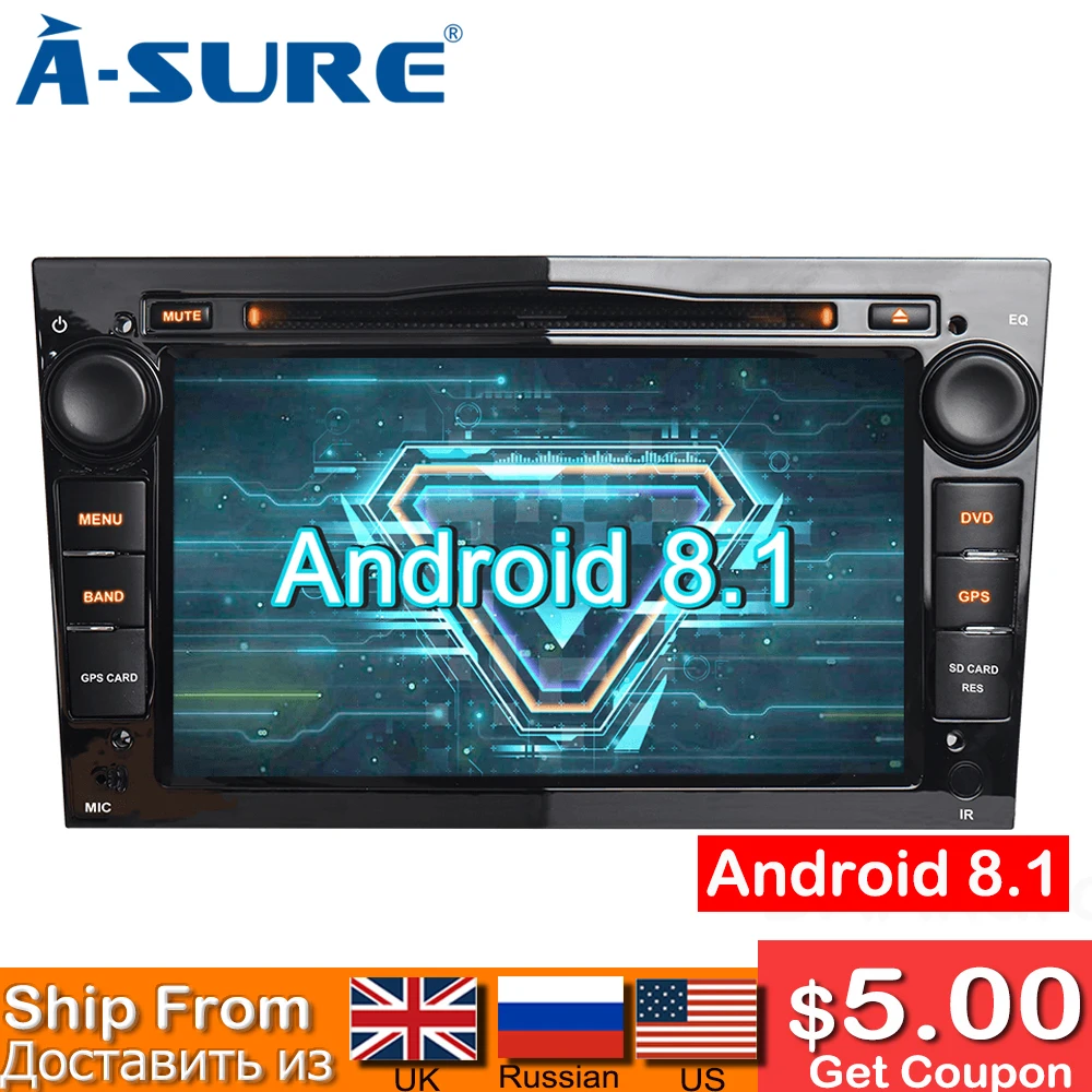 

A-Sure OreoCore Android 8.1 DVD GPS for Vauxhall Opel Astra H G J Vectra Antara Zafira Corsa Multimedia DAB OBD 4G WIFI TPMS