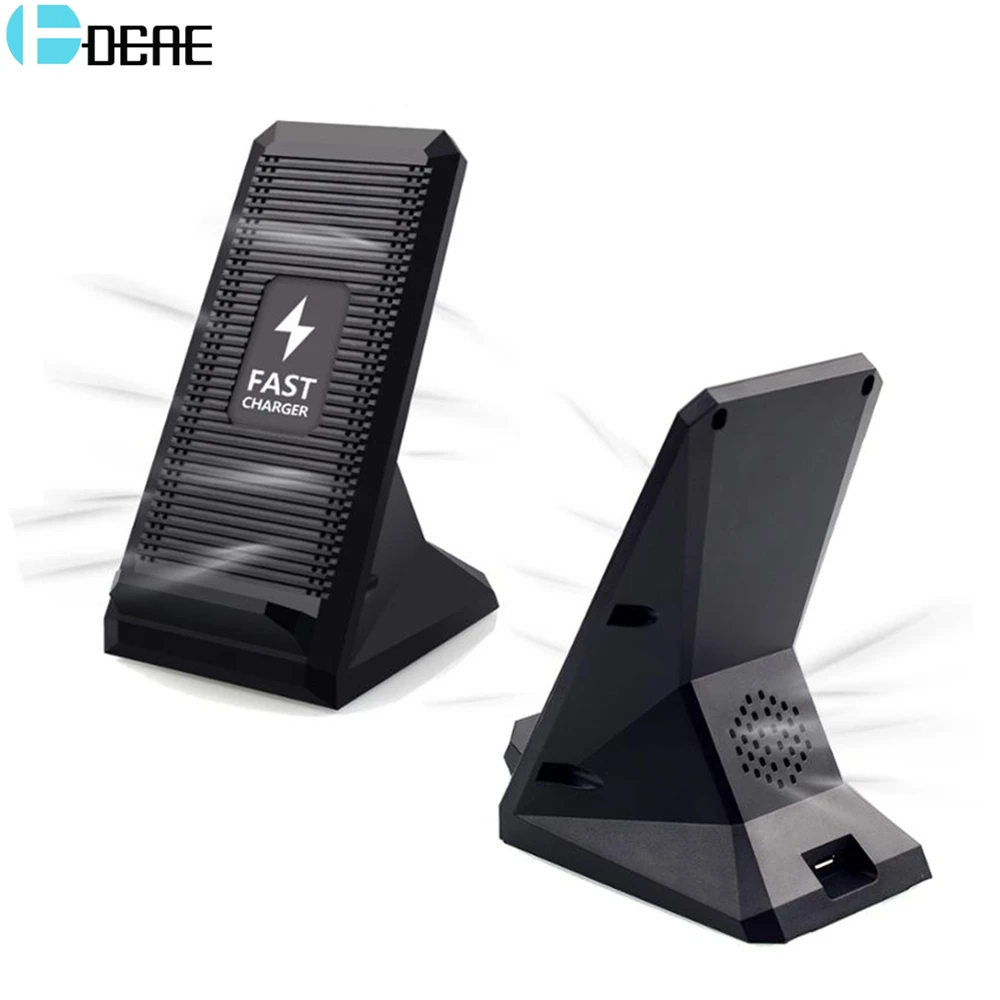 DCAE Qi Wireless Charger For iPhone X 8 XS MAX XR Samsung Note 9 S9 S8 Plus 10W Quick Fast Wireless Charging Phone Holder Stand DCAE Qi Wireless Charger For iPhone X 8 XS MAX XR Samsung Note 9 S9 S8 Plus 10W Quick Fast Wireless Charging Phone Holder Stand