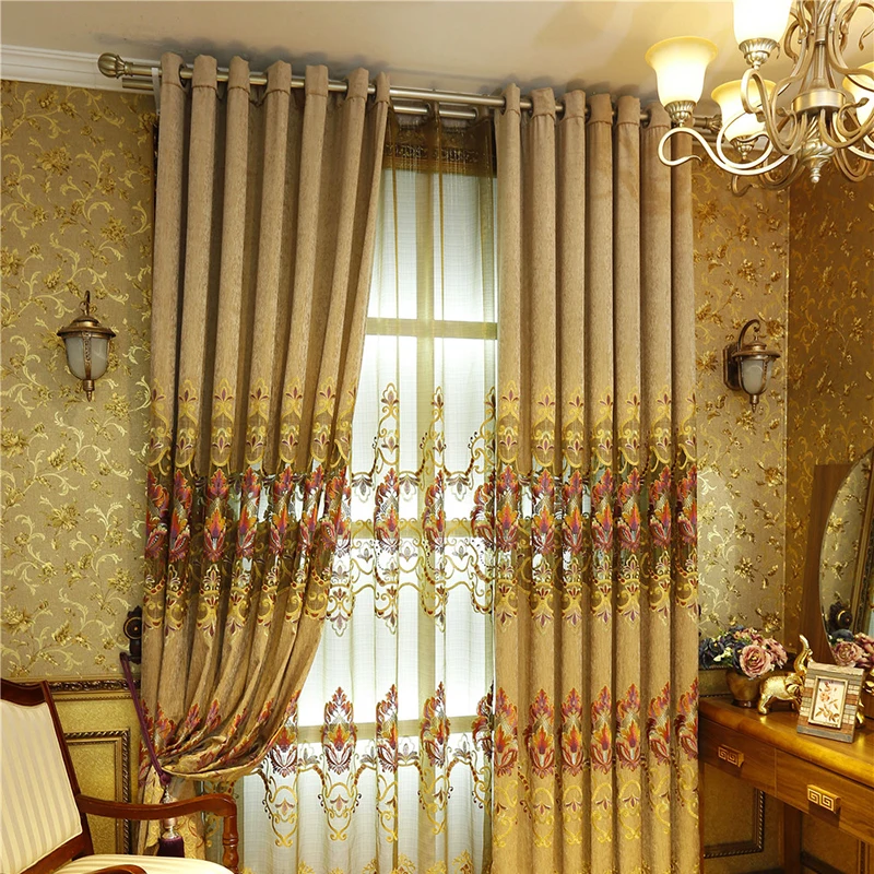 Compra comedor sala de cortina online al por mayor de china ... Cortinas para living comedor