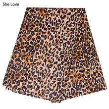 She Love 1 ярд Анкара Африканский полиэстер воск ткань с леопардовым принтом для вечерние аксессуары