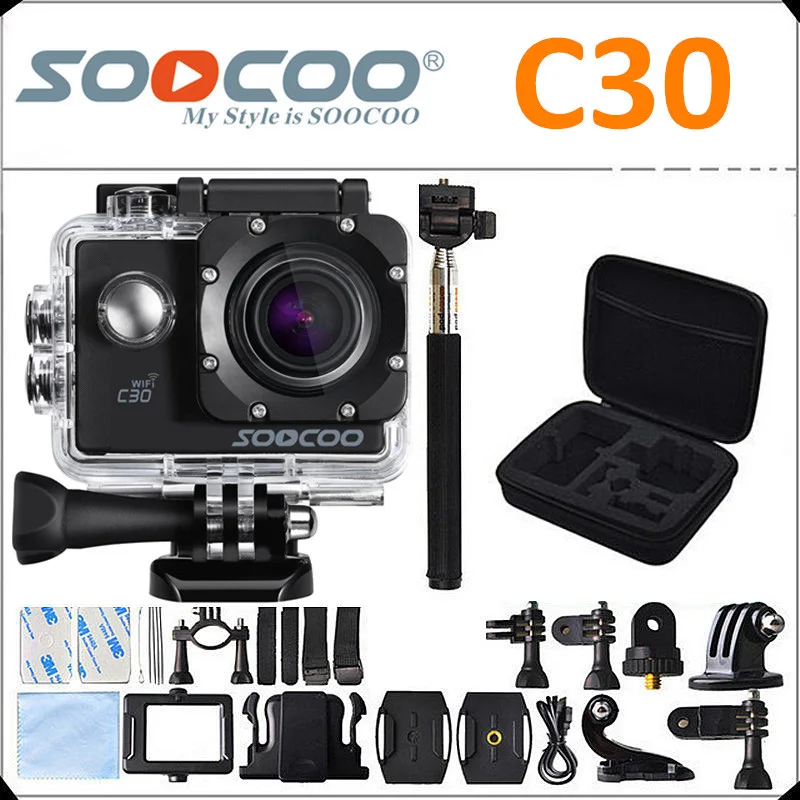 Buy Cheap SOOCOO C30 NTK96660 4K Wifi Action Camera Gyro Diving 20MP 1080P/60FPS Full HD 170 Degree Waterproof 30m Mini Sports Action Cam