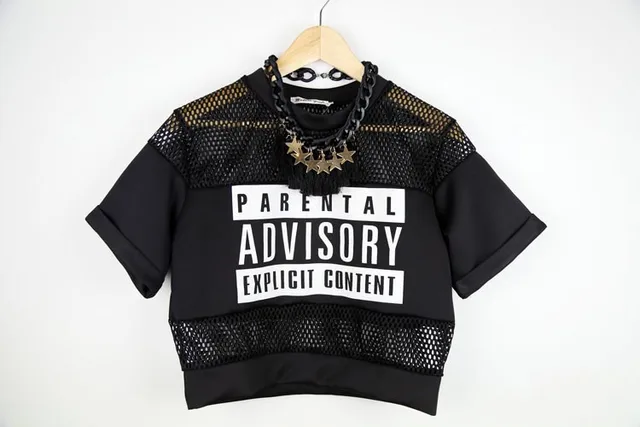 Alexander wang parental advisory Hot Top! 2017 Summer Fashion Tees Parental Advisory Explicit Content