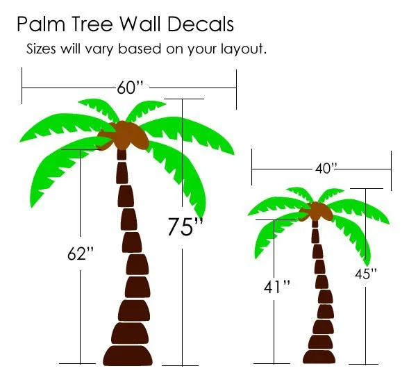 Palm Tree Wall Decals Sticker Vinyl Home Decoration Palm Tree Wall Decals Sticker Vinyl Home Decoration Art Living Room Decor Stickers In From Garden On