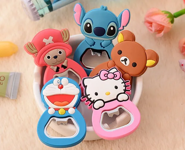 Hello kitty Силиконовый открывалка для бутылок с милым мультипликационным принтом