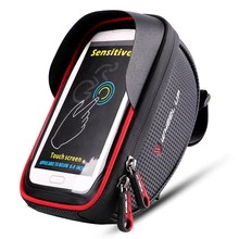 WHEEL UP Bike Bicycle Phone Bag Rainproof Microfiber Touch Screen Cell Phone Holder Bicycle Handlebar Bags MTB Frame Pouch Bag