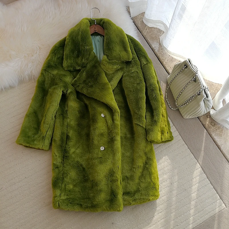 2018 New Style High-end Fashion Women Faux Fur Coat S42