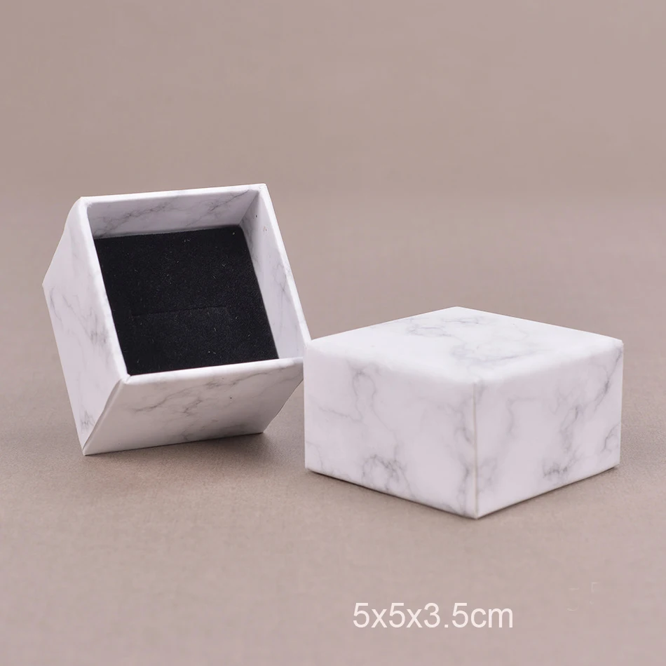 Новинка 1 шт белый мраморный узор разного размера мраморная крафт-бумажная коробка для сережек/колец/браслетов/ожерелий шкатулка A16