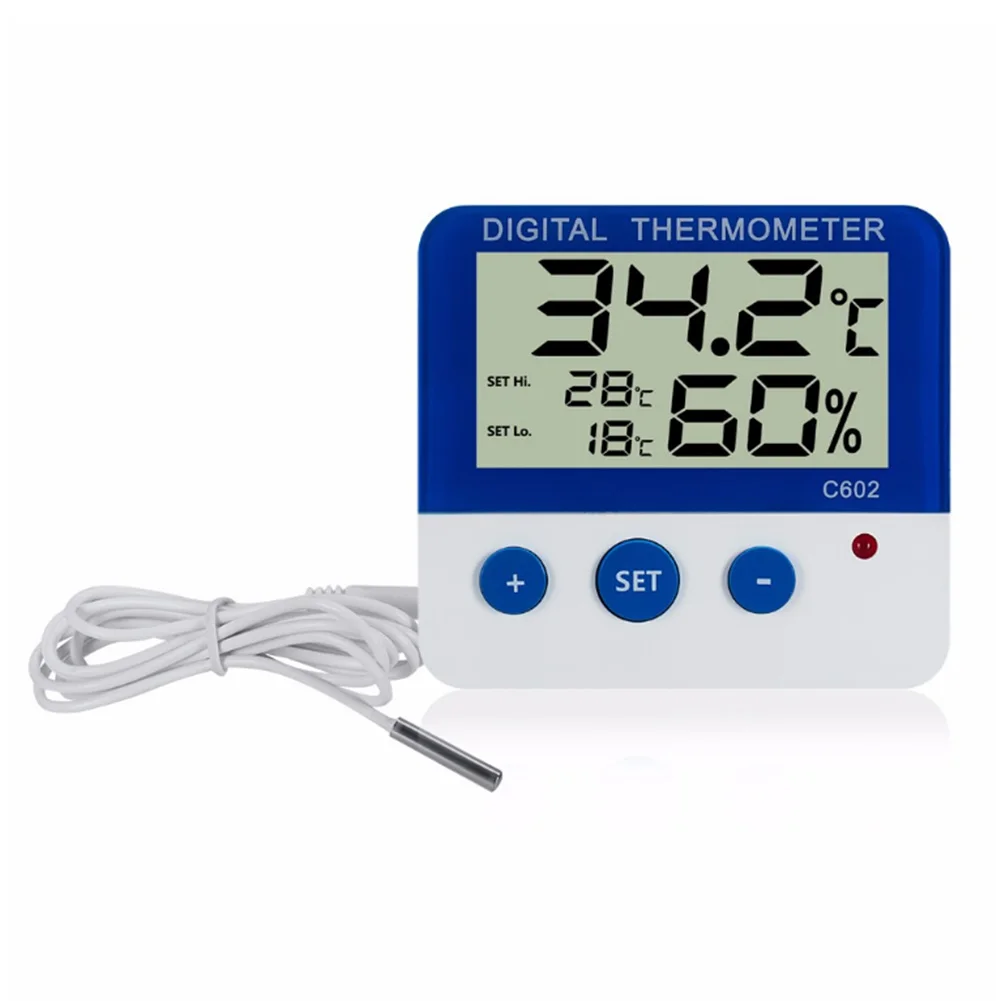 

Novel Digital LCD Freezer Thermometer Electronic Temperature Hygrometer Weather Alarm Shipping