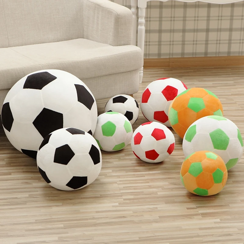20cm/30cm Soft Soccer Football Plush Toys Colorful Stuffed Sofa Cushion