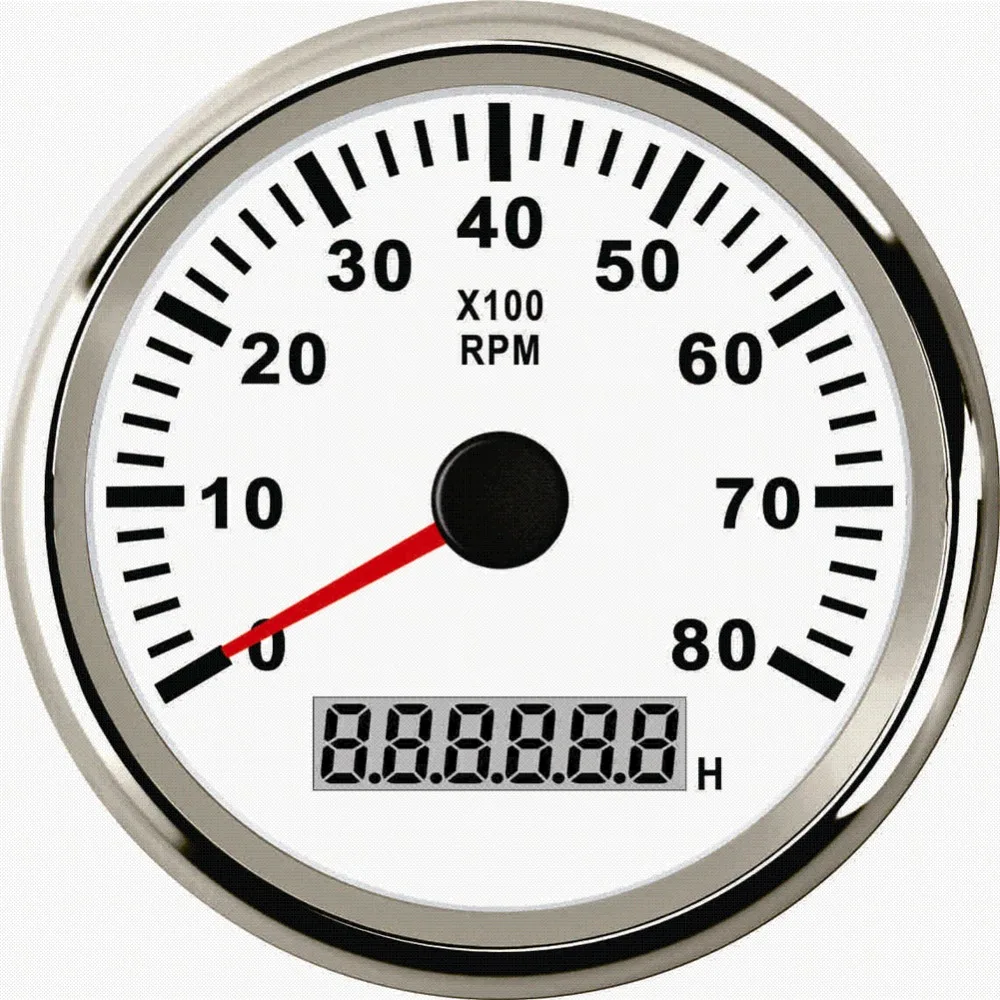 

1pc High Quality 8000RPM Tachometers 12V/24V Tuning Gauges 85mm Revolution Gauges for Auto or Boat 3 Color for You to Choose