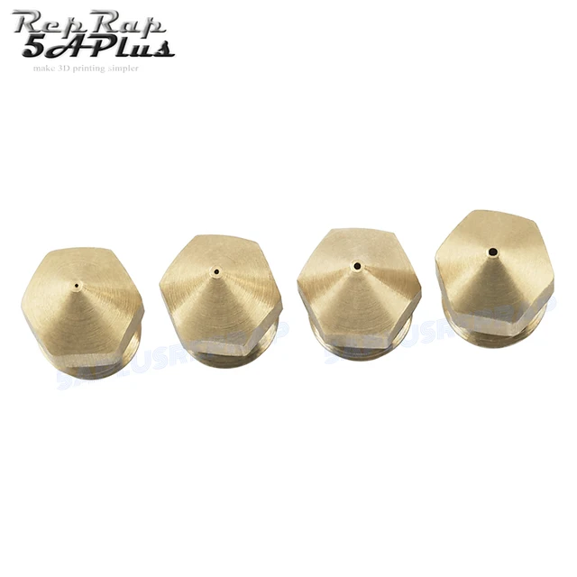 5/10PCS MK8 Brass Nozzle 0.2MM 0.3MM 0.4MM 0.5MM Extruder Print Head Nozzle For 1.75MM CR10 CR10S Ender-3 3D Printer Accessories 3