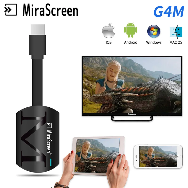 MiraScreen G4M ТВ-палка Anycast HDMI Dongle приемник 2,4 г WiFi дисплей Miracast Airplay DLNA Мини ПК Android ТВ-проектор