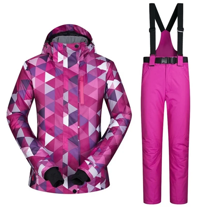 free shipping women's snowboard suit winter outdoor waterproof