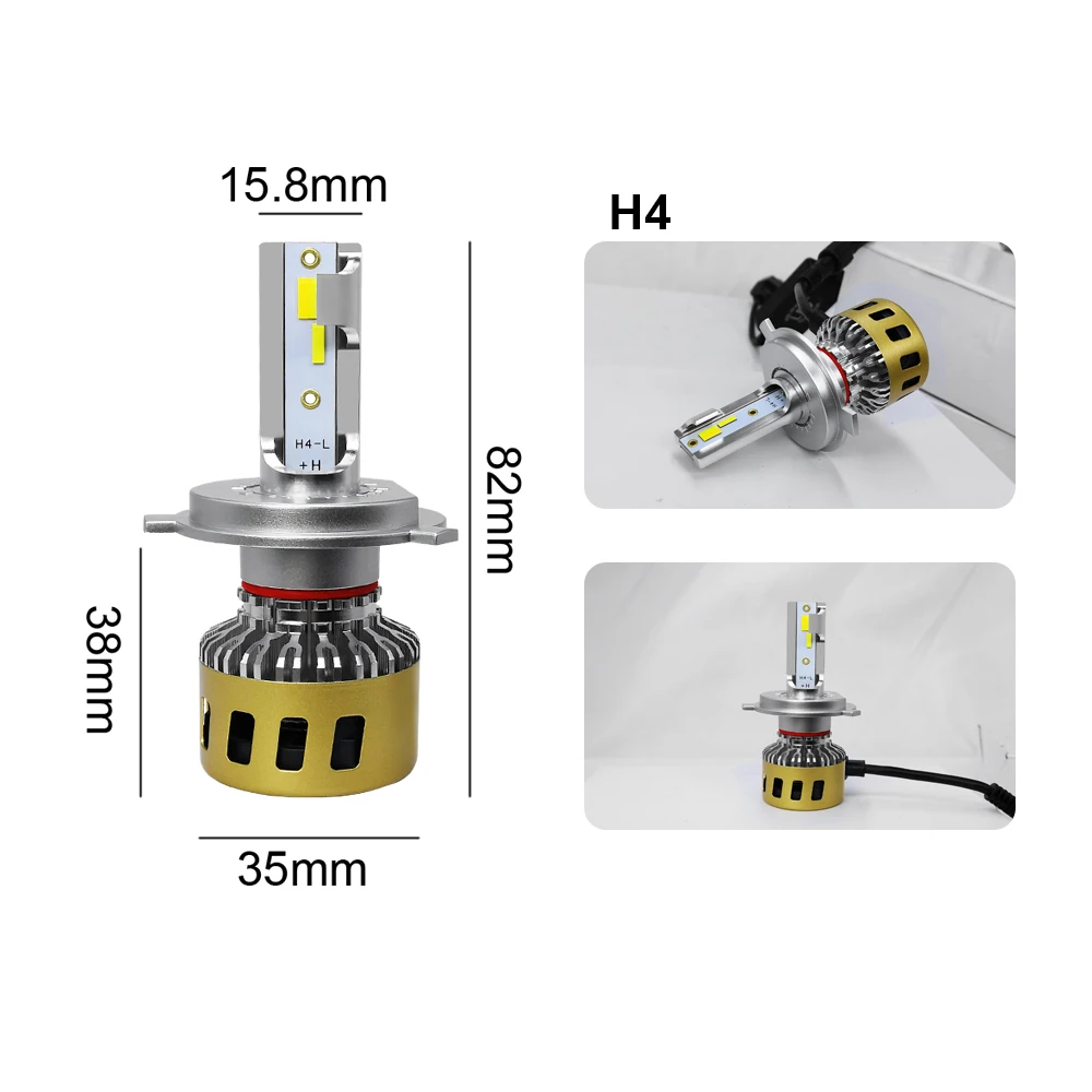 Roadsun H4 светодиодный налобный фонарь H1 H7 H11 HB3 HB4 H8 светодиодный фонарь для автомобиля, три цвета, Переменная температура 3000K 4300K 6000 K, автомобильная лампа