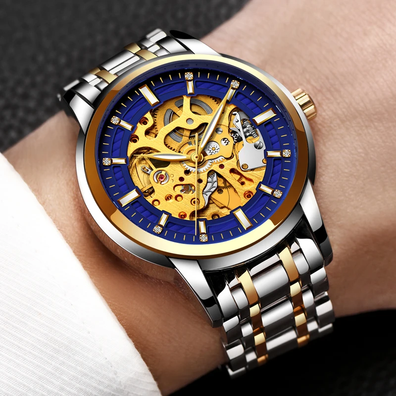 

Relogio Masculino LIGE Mens Watches Top Brand Luxury Automatic Mechanical Watch Men Full Steel Business Waterproof Sport Watches