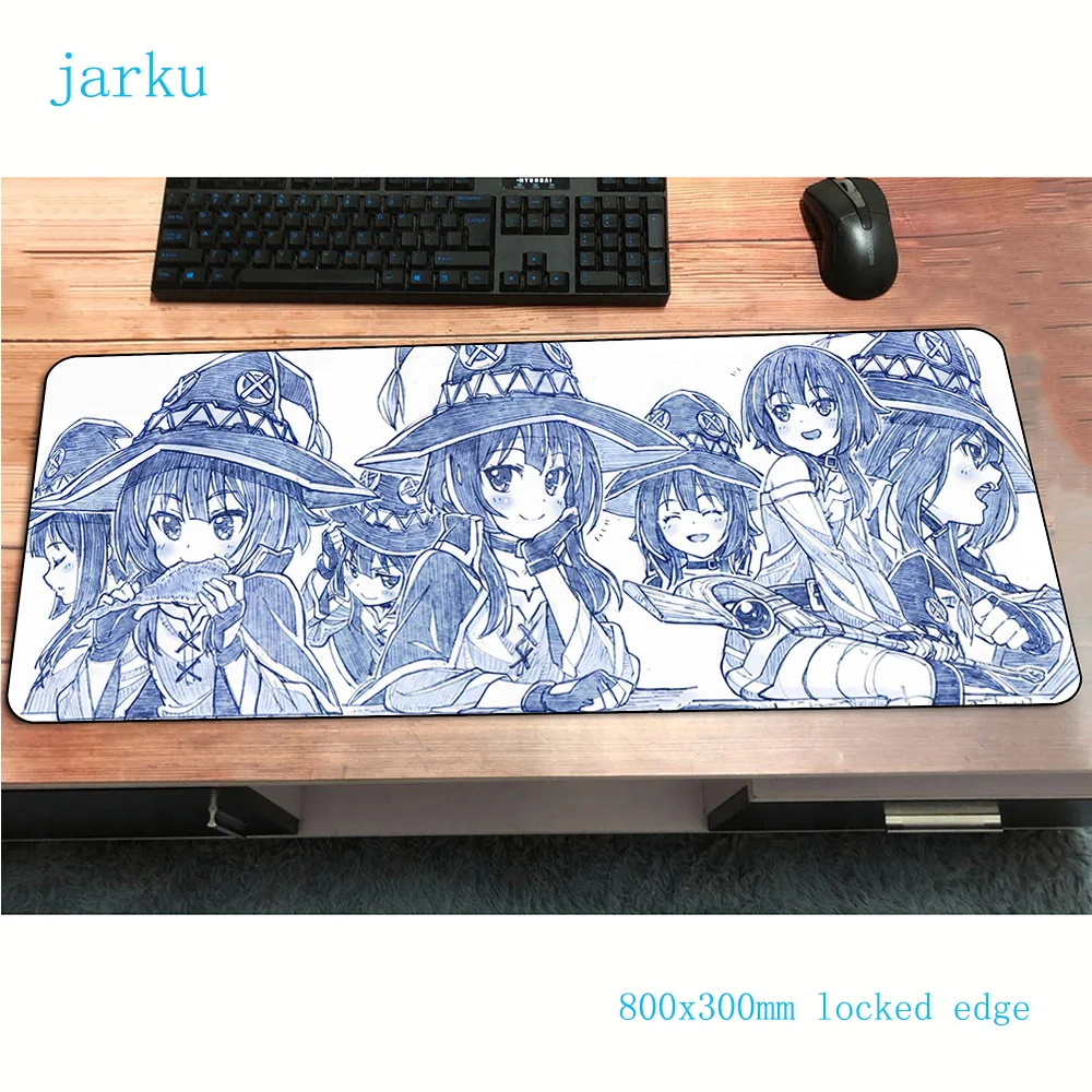  megumin mouse pad gamer Beautiful 800x300x2mm notbook mouse mat gaming mousepad Domineering pad mou
