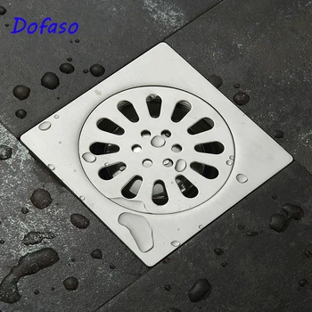 Dofaso bathroom floor shower drain waste floor drain Anti-odor Bathtub Shower Drainer Stainless Steel Square drainage 24 long floor drain stainless steel bathroom shower square floor waste grate sanitary pop up drain