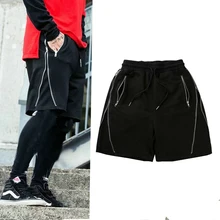 Новые летние шорты мужские модные шорты мужские s короткие джоггеры с карманами лентами длиной до колена уличная хип хоп шорты-бермуды