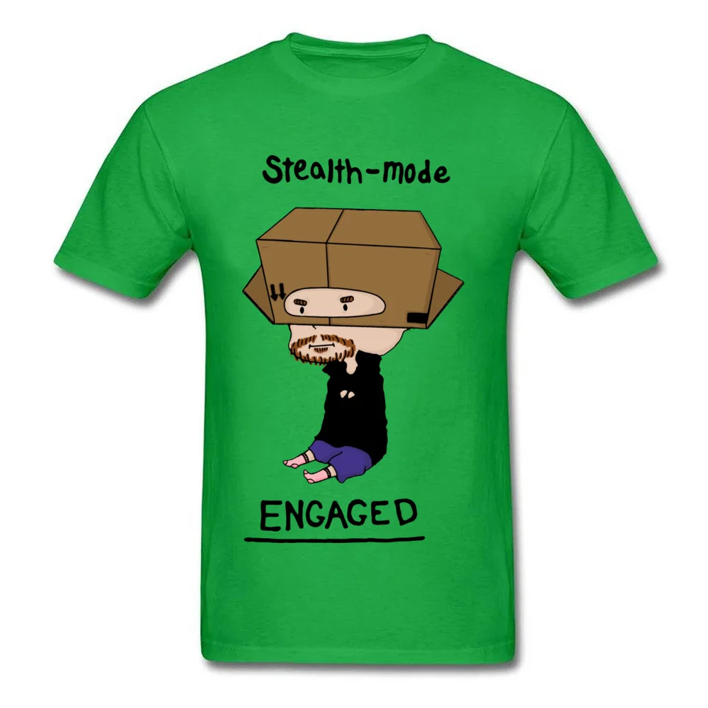 Tops Shirt The Box Ninja Sweatshirts Summer/Autumn On Sale Design Short Sleeve 100% Cotton Crew Neck Student T-shirts Design The Box Ninja green