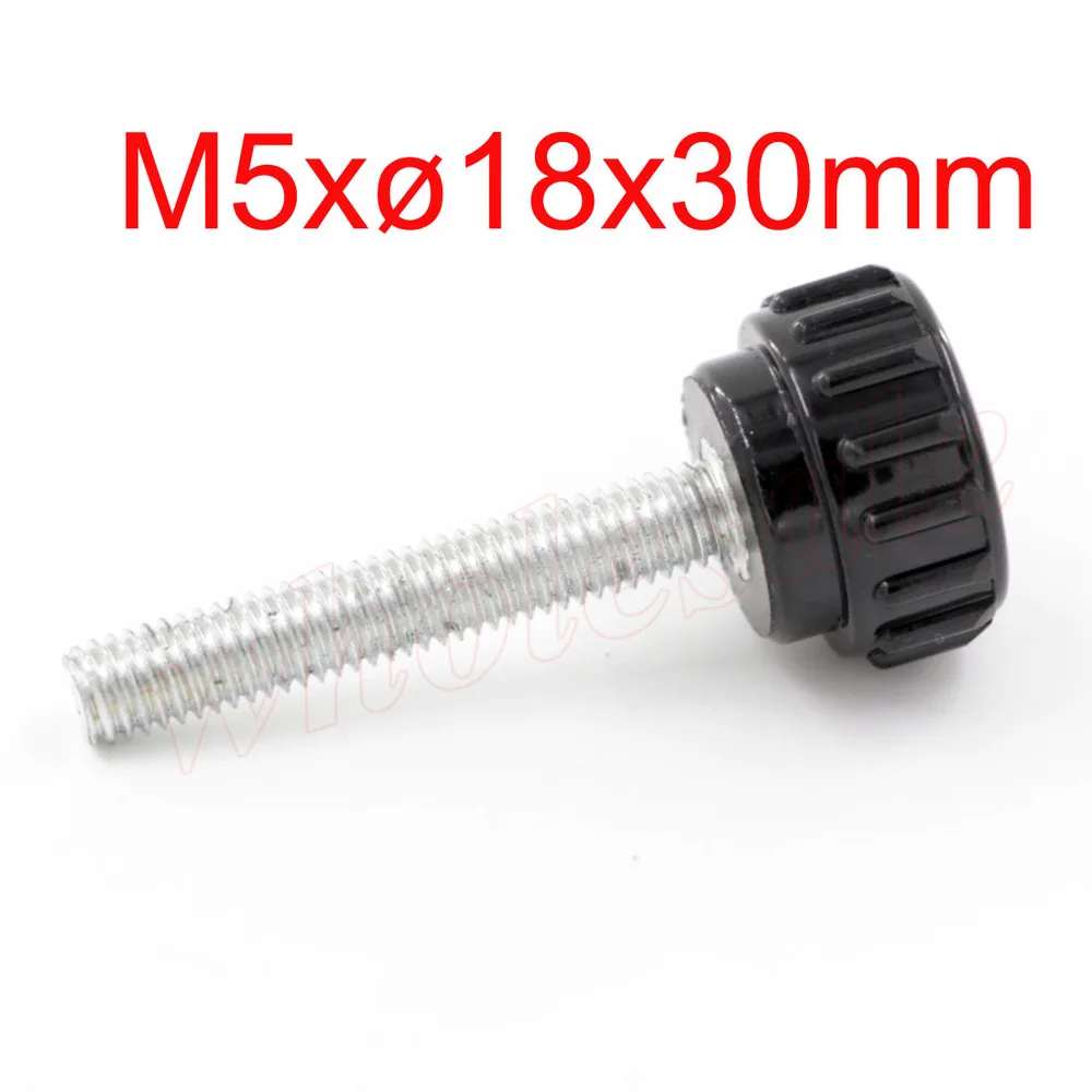 50pcs of M5 Knurled Knobs 30mm Thread Grip Shaped Clamping Nuts Knob