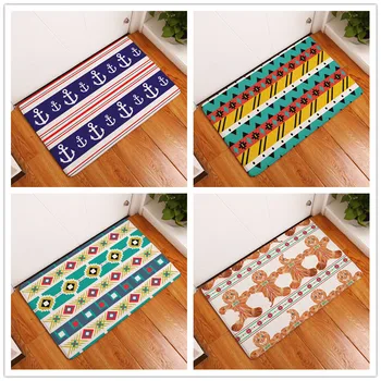 

2017 New Home Decor Geometric Patterns Carpets Non-slip Kitchen Rugs for Home Living Room Floor Mats 40X60 50X80cmm