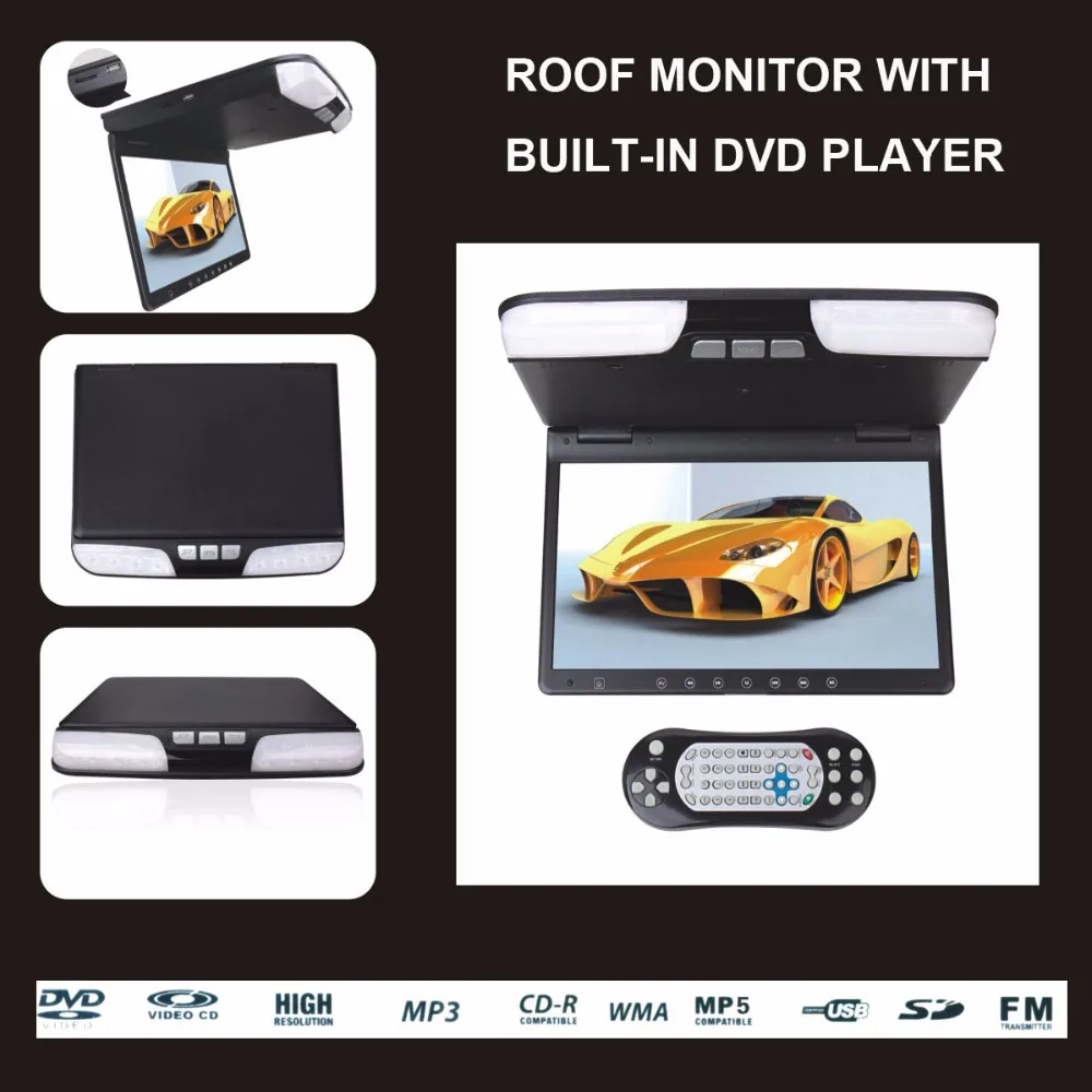 Sale auto 15 inch Roof Mount Car DVD Player 2