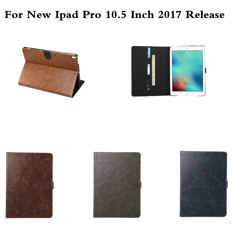 

For Funda iPad Pro 10.5'' Cover 2017 Release Luxury PU Leather Stand Case for New iPadPro 10.5 inch Flip Book Skin with PC Back
