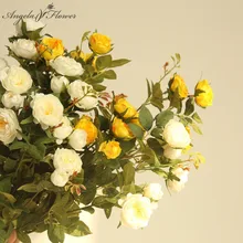 50 см чайная роза искусственная цветок Декор для дома DIY Свадебные цветы дорога свинцовый Шелковый цветок стены завод стены Флорес искусственные