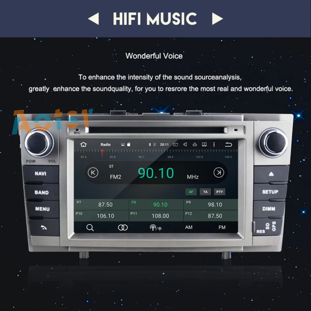 Cheap 7"8 Core Android 8.0 Car CD/DVD Player Stereo GPS Navigation Car Radio For Toyota Avensis T27 2009 2010 2011 2012 2013 2014 2015 3