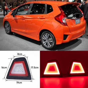 

1pair Multi-functions Car LED Rear Fog Lamp Brake Light Turn Signal Light Reverse Lamp For Honda Jazz FIT 2014 2015 2016 2017