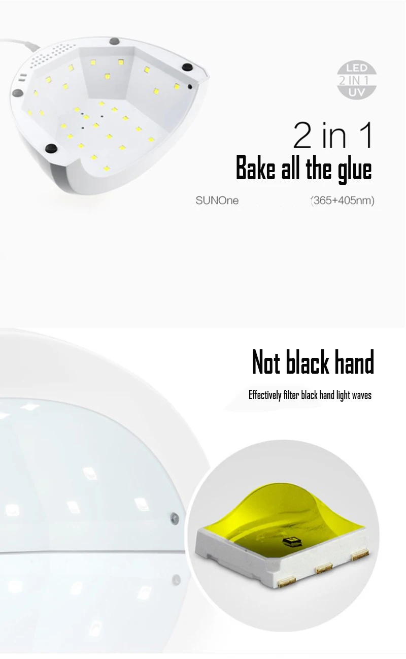 SUNUV 48W SUNONE Professional LED UV Nail Lamp Nail Light Nail Dryer Manicure Gel Varnish Drying For Nail Gel Polish Curing-4
