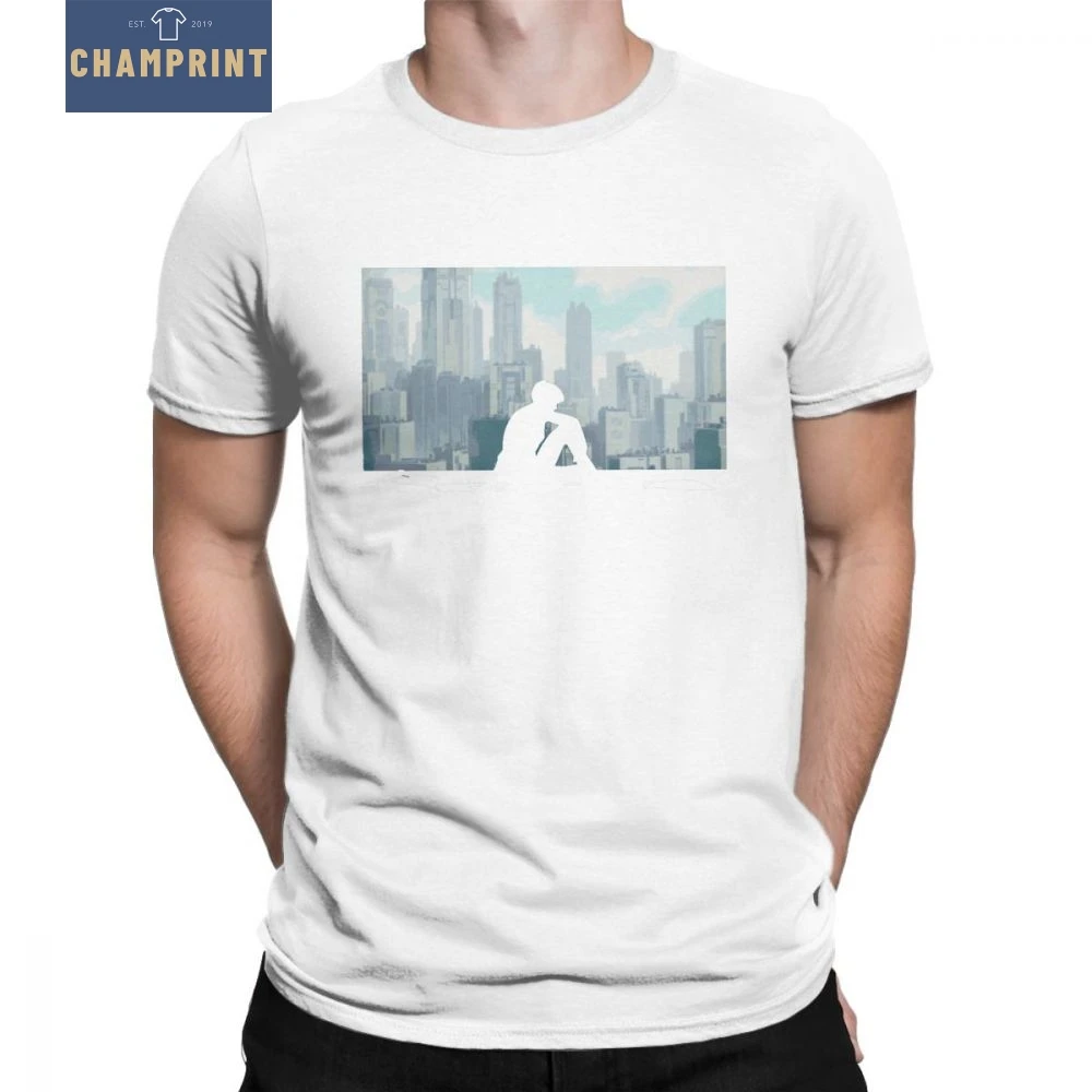 

Men's T Shirt Ghost In The Shell Printed Graphic Short Sleeve Tees Crewneck Clothing Pure Cotton Tops T-Shirt Plus Size 4X 5X