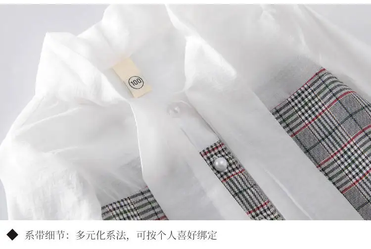 Комплект одежды из 2 предметов для маленьких девочек, Клетчатая блузка, плиссированная юбка, наряд
