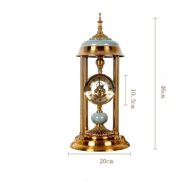 

European Metal PVC Clocks Ornaments American Home Desktop Clocks Sitting Living Room Desktop Clocks Creative Study Decorations