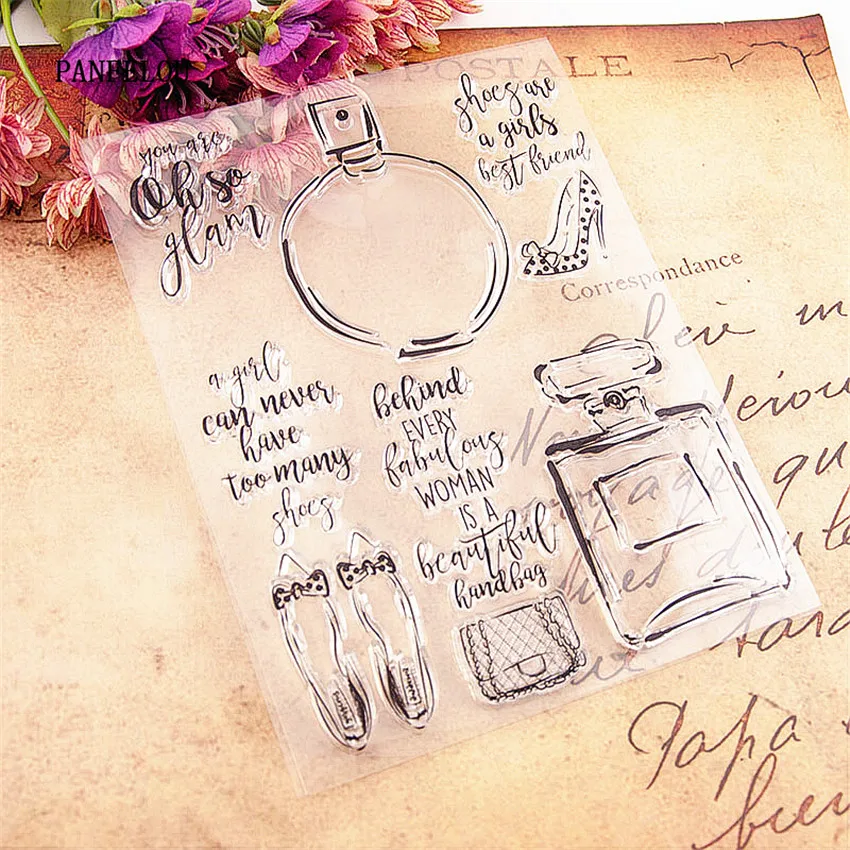 

PANFELOU Perfume bottles Transparent Clear Silicone Stamp/Seal DIY scrapbooking/photo album Decorative clear stamp sheets