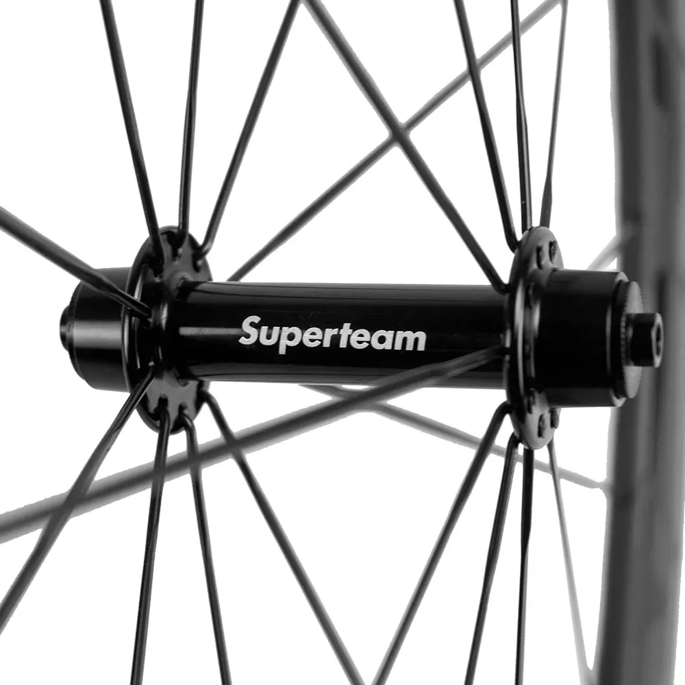 Sale SUPERTEAM 50mm Clincher/Tubular Carbon Wheelset Road Bicycle Wheel Carbon Bike wheels 4