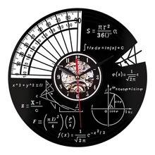 Математическая формула с узором, не тикающие бесшумные античные резиновые настенные часы для дома, настенные часы, современный дизайн для гостиной, Новинка