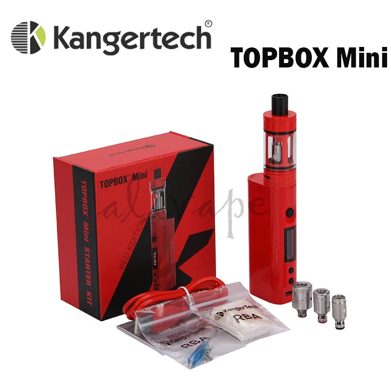 100% оригинал Kanger мини набор Topbox с Kbox Mini 75 Вт и Toptank 4 мл Коробка мод вейп ручка