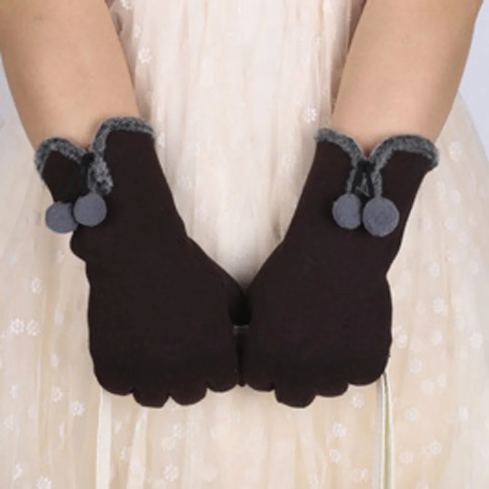 Женские модные перчатки guantes mujer, теплые, ручная работа, пушистые, полный палец, перчатки для рук, защита от ветра, теплые зимние перчатки L50