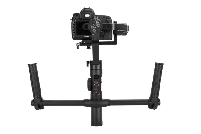 Новые Zhiyun Crane 2 3-осевой портативный монопод с шарнирным замком видео Камера гироскоп стабилизатор для беззеркальная камера DSLR Canon 5D2/5D3/5D4 DHL - Цвет: with dual Handle