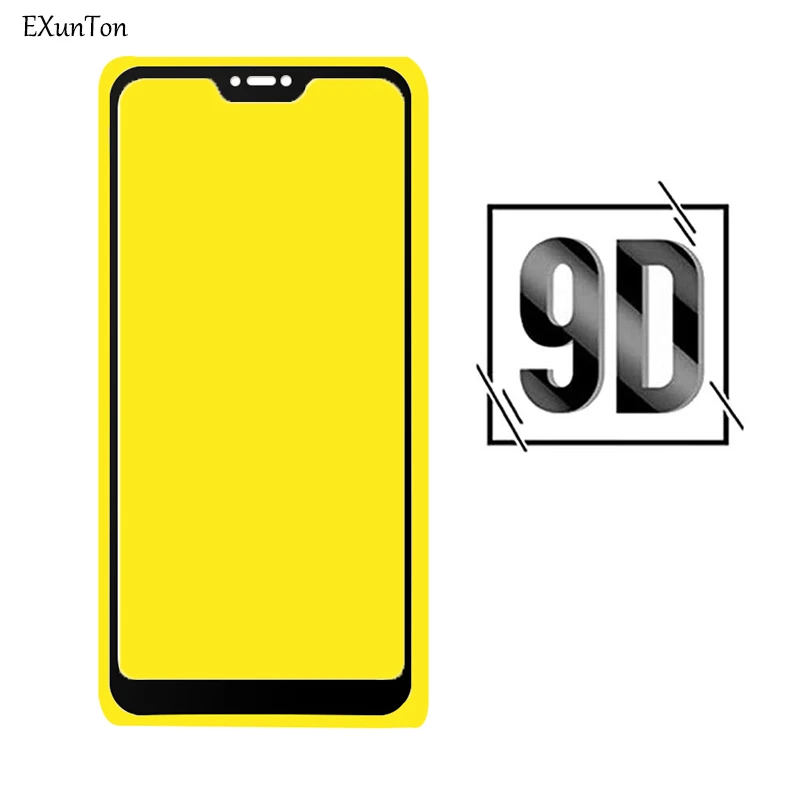 Закаленное стекло EXUNTON 9D с полным покрытием Защита экрана для Xiaomi Redmi 6 6A Pro