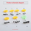 10pcs/lot 6 in 1 Size Rubber Oval Stopper Fishing Bobber Float Connector Fishing Tackle accessories SSS /SS /S /M/ L/ XL /XXL ► Photo 1/6