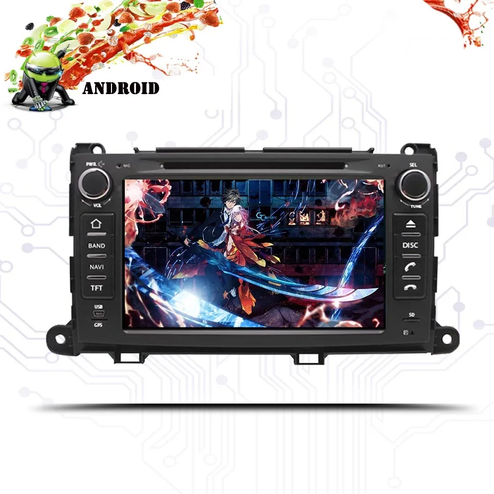 Sale Octa Core 8" HD Touch screen Android 9.0 Car GPS Navigation 1080P Video Car DVD Player for Toyota Sienna 2010-2018 Tape Recorder 4