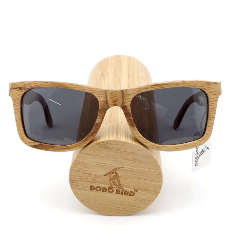 BOBO птица моды Для мужчин солнцезащитные очки поляризованные пользовательские Древесины Бамбука Солнцезащитные квадратные Piltor де-Сол Óculos в подарочной коробке