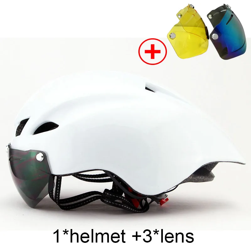 Велосипедный шлем дорожный Mtb Горный интегральный триатлон велосипедные шлемы мужские гоночные велосипедные шлемы с солнцезащитным козырьком линзы очки оснастить мужчин t